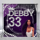 Lofaris Personalized Mask 18th Black Gold Birthday Backdrop
